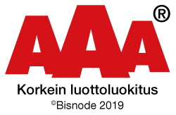 AAA Korkein luottoluokitus © Bisnode Oy